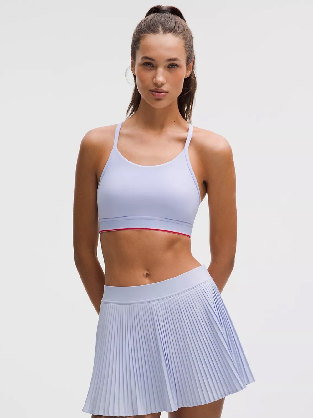 Lululemon Flow Y Mid Support bra serene blue size 8 (small/medium) NWT